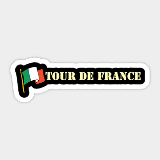 Tour de France with French flag Sticker